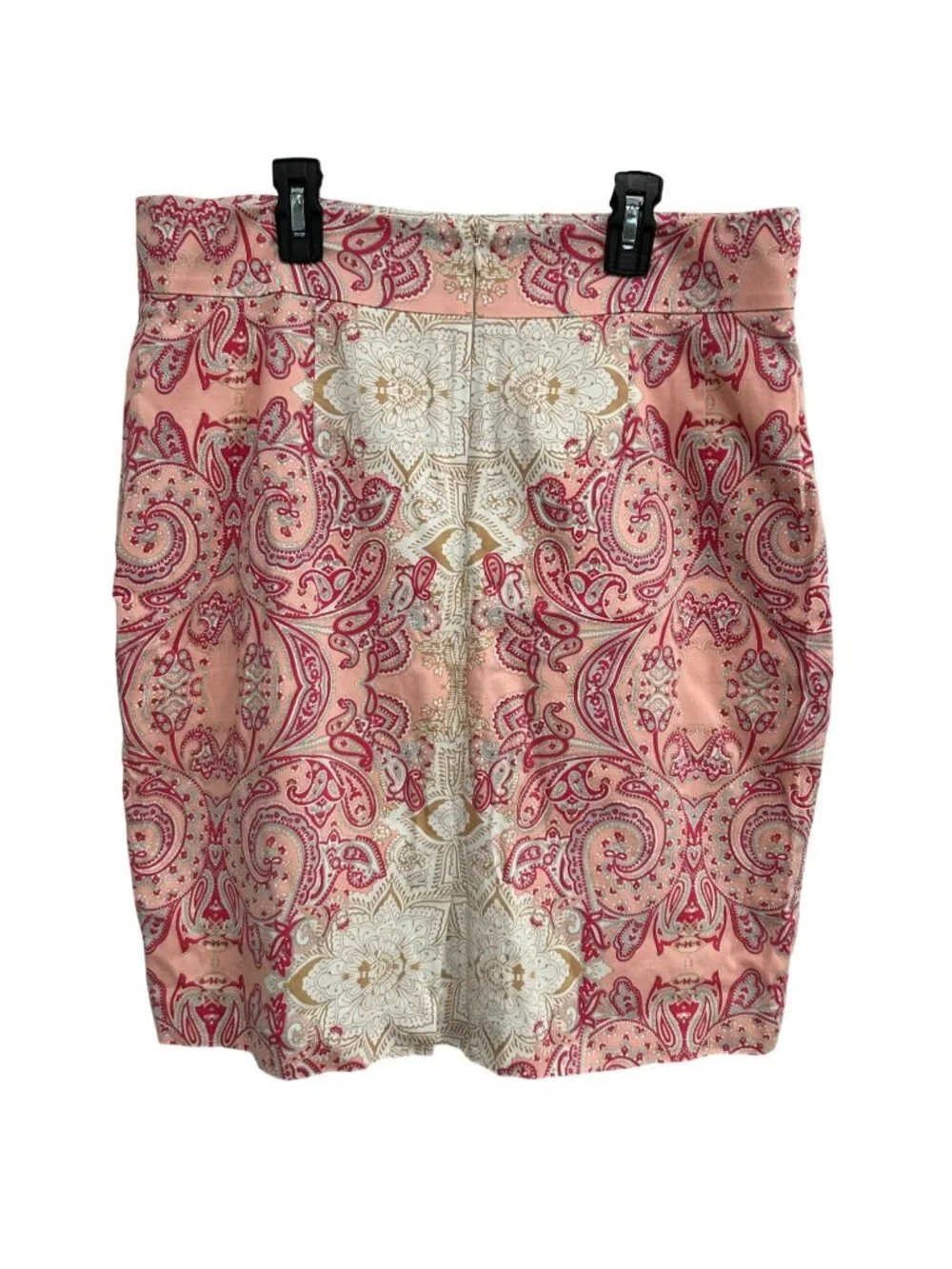 Antonio Melani Size 12 Paisley Print Pencil Skirt Feminine Boho Workwear
